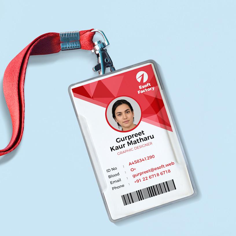 Multicolor Lanyard & ID Card