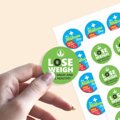 customize round stickers (circle labels)